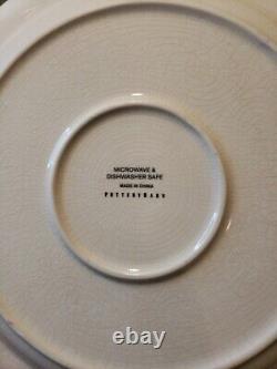 Set of 5 Pottery Barn Blue & White Sophia Willow 10.5 inch Dinner Plates