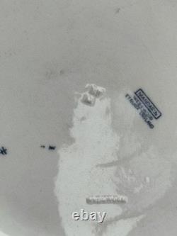 Set of 6 Antique Wedgwood Mandarin Blue 10 Rimmed Dinner Plates Etruria England