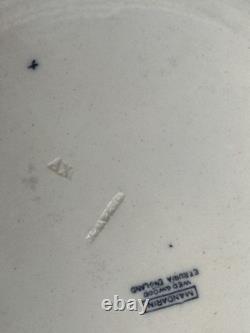 Set of 6 Antique Wedgwood Mandarin Blue 10 Rimmed Dinner Plates Etruria England