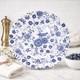 Set of 6 Churchill England Blue White Dinner Plates 11 Floral Bird Transferware