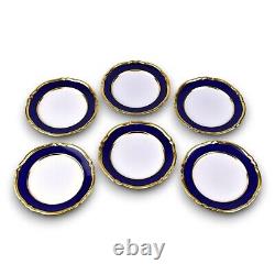 Set of 6 Copeland Spode Blue Lapis and Gold Dinner Plates 9 R7287