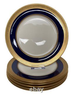 Set of 6 Lenox Westchester Cobalt Blue 10 1/2 Dinner Plates M-139-K