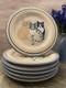 Set of 6 Louisville Stoneware 11 Dinner Plates Classy Cats Retired Pattern