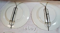 Set of 6 Mid 20th Century Royal Doulton Cobalt Blue Gilt Encrusted Dinner Plates