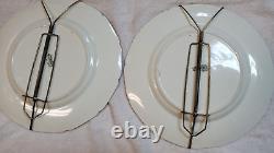 Set of 6 Mid 20th Century Royal Doulton Cobalt Blue Gilt Encrusted Dinner Plates