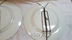 Set of 6 Mid 20th Century Royal Doulton Cobalt Blue Gilt Encrusted Dinner Plates