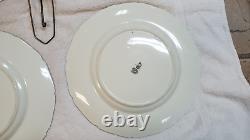 Set of 6 Mid 20th Century Royal Doulton Cobalt Blue Gilt Encrusted Dinner Plates