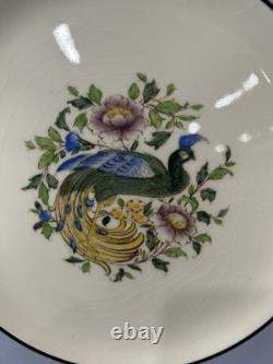 Set of 6 Royal Worcester Peacock Dinner Plates c. 1924 Very Rarely 9.25
