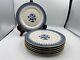 Set of 6 Theodore Haviland New York CAMBRIDGE BLUE Dinner Plates