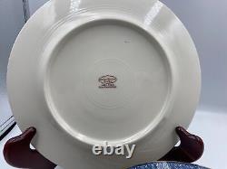 Set of 6 Theodore Haviland New York CAMBRIDGE BLUE Dinner Plates