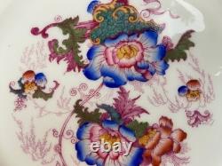 Set of 6 Vintage Cauldon England Dinner Plates Multicolor Floral Transferware