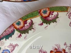 Set of 6 Vintage Cauldon England Dinner Plates Multicolor Floral Transferware