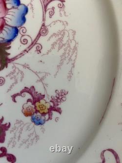 Set of 6 Vintage Cauldon England Dinner Plates Multicolor Floral Transferware