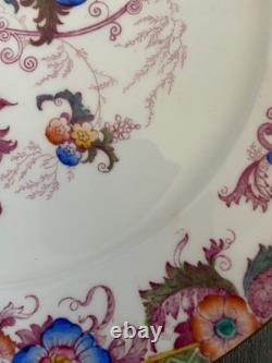 Set of 6 Vintage Cauldon England Dinner Plates Multicolor Floral Transferware