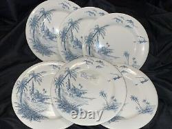 Set of 6 Vues D'Orient Dinner Plates From GIEN Blue Plate 10 1/2 New in Box
