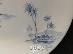 Set of 6 Vues D'Orient Dinner Plates From GIEN Blue Plate 10 1/2 New in Box