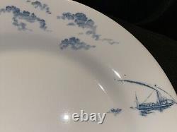 Set of 6 Vues D'Orient Dinner Plates From GIEN Blue Plate 10 1/2 New in Box
