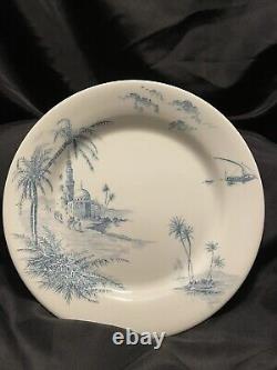 Set of 6 Vues D'Orient Dinner Plates From GIEN Blue Plate 10 1/2 New in Box