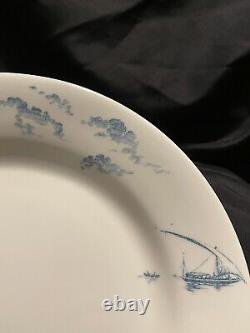Set of 6 Vues D'Orient Dinner Plates From GIEN Blue Plate 10 1/2 New in Box