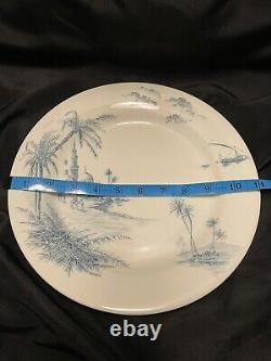 Set of 6 Vues D'Orient Dinner Plates From GIEN Blue Plate 10 1/2 New in Box