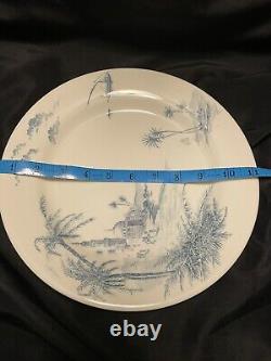 Set of 6 Vues D'Orient Dinner Plates From GIEN Blue Plate 10 1/2 New in Box