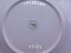 Set of 7 Blue Meadow Breeze Syracuse Dinner Plate 10 3/4- Blue Rim & Flowers