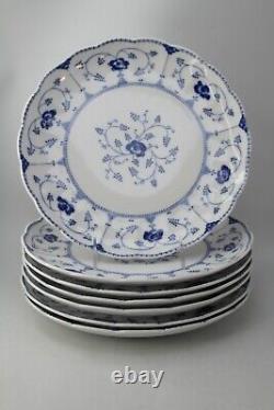 Set of 7 CHRISTINEHOLM Echt Cobalt Blue White Porcelain Plate Germany 10.5