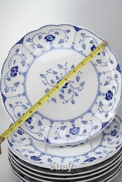 Set of 7 CHRISTINEHOLM Echt Cobalt Blue White Porcelain Plate Germany 10.5