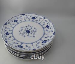 Set of 7 CHRISTINEHOLM Echt Cobalt Blue White Porcelain Plate Germany 10.5