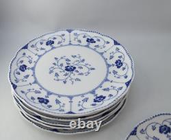 Set of 7 CHRISTINEHOLM Echt Cobalt Blue White Porcelain Plate Germany 10.5