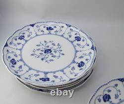 Set of 7 CHRISTINEHOLM Echt Cobalt Blue White Porcelain Plate Germany 10.5