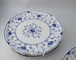 Set of 7 CHRISTINEHOLM Echt Cobalt Blue White Porcelain Plate Germany 10.5