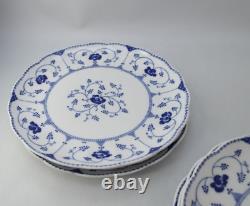 Set of 7 CHRISTINEHOLM Echt Cobalt Blue White Porcelain Plate Germany 10.5