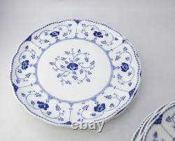 Set of 7 CHRISTINEHOLM Echt Cobalt Blue White Porcelain Plate Germany 10.5
