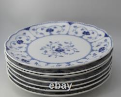 Set of 7 CHRISTINEHOLM Echt Cobalt Blue White Porcelain Plate Germany 10.5