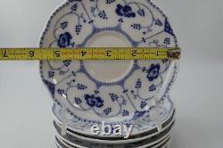 Set of 7 CHRISTINEHOLM Echt Cobalt Blue White Porcelain Plate Germany 5.5