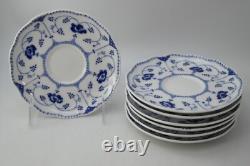 Set of 7 CHRISTINEHOLM Echt Cobalt Blue White Porcelain Plate Germany 5.5