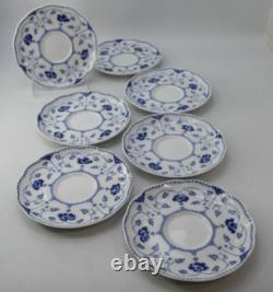 Set of 7 CHRISTINEHOLM Echt Cobalt Blue White Porcelain Plate Germany 5.5