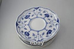 Set of 7 CHRISTINEHOLM Echt Cobalt Blue White Porcelain Plate Germany 5.5