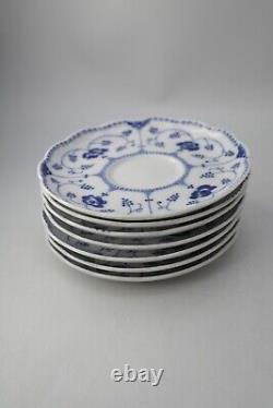 Set of 7 CHRISTINEHOLM Echt Cobalt Blue White Porcelain Plate Germany 5.5