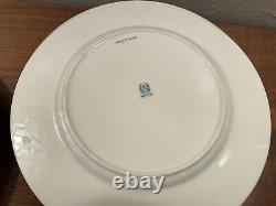 Set of 7 Lenox SHENANDOAH Cobalt Blue 10.5 Dinner Plates R304B Green Backstamp