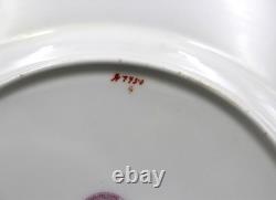 Set of 7 Minton Porcelain Monogram Plates Cobalt & Gold Border with Monogram