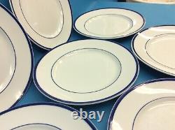 Set of 7 Vintage Brasserie Williams-Sonoma Blue White 11 Dinner Plates Japan