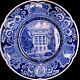 Set of 7 Wedgwood Columbia University Blue Dinner Plates 10 7/8 China Dishes