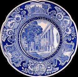 Set of 7 Wedgwood Columbia University Blue Dinner Plates 10 7/8 China Dishes