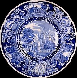 Set of 7 Wedgwood Columbia University Blue Dinner Plates 10 7/8 China Dishes