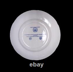 Set of 7 Wedgwood Columbia University Blue Dinner Plates 10 7/8 China Dishes