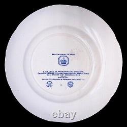 Set of 7 Wedgwood Columbia University Blue Dinner Plates 10 7/8 China Dishes