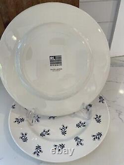 Set of 8-(6)Ralph Lauren RL Denimware Dinner Plate -11 Kate Nellie Denim (2)RS