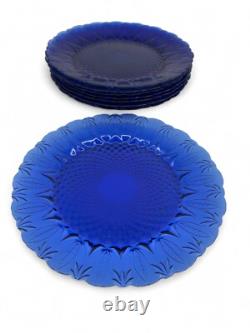 Set of 8 Avon Royal Sapphire Cobalt Blue Dinner Plate 10 1/4